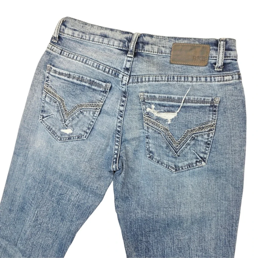 BKE Aiden Straight Leg Distressed Jeans Mens 30x34 Medium Wash Denim